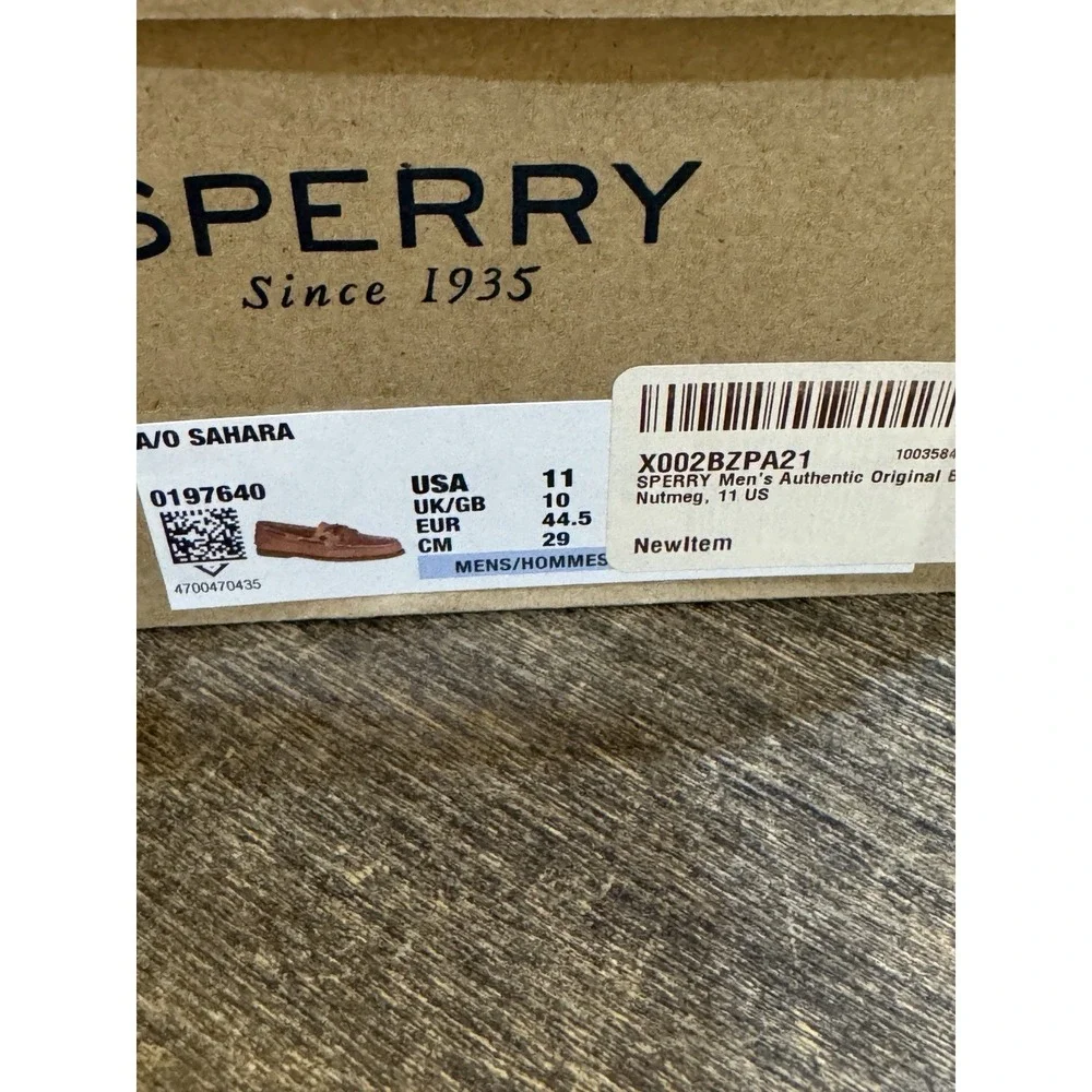 NEW SPERRY Original Boat Shoes Mens 11 Top Sider Sahara Brown EU 44.5 Preppy!